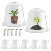 RooTrimmer front view of 5-pack clear domes showing benefits of protection