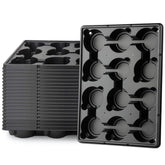 RooTrimmer front view of tray showing twelve 4-inch cell layout and sturdy rim aid handling