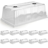 RooTrimmer clear dome on 10x20 tray showing secure fit and humidity retention