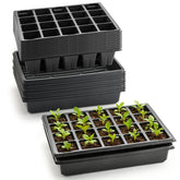 RooTrimmer front view of 20-cell plug tray showing sturdy square cells and organization benefit