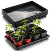 RooTrimmer front view of five black trays showing sturdy design and organized storage benefit