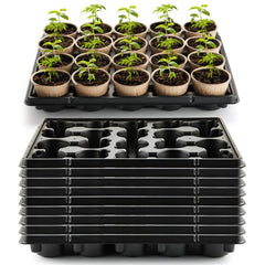 RooTrimmer front view tray showing 20 cells and sturdy rim, streamlines pot transport