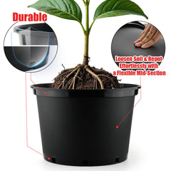 RooTrimmer side drainage holes visible to prevent overwatering benefit