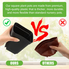 RooTrimmer stacked pots demonstrating space-saving storage benefit