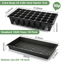 RooTrimmer overhead view of 32-cell deep plug tray promoting deep root growth