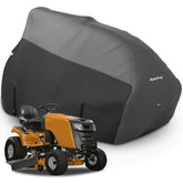 Rosefray front view showing full cover protecting mower, keeps equipment dry
