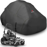Rosefray front view of mower cover showing full fit and protection benefits