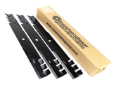 Rotary 6303 blades front view showing three-blade set and commercial fit benefit