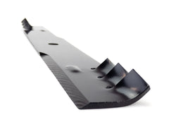Rotary 6303 blades beside a tape measure showing 20-1/2 inch length accuracy