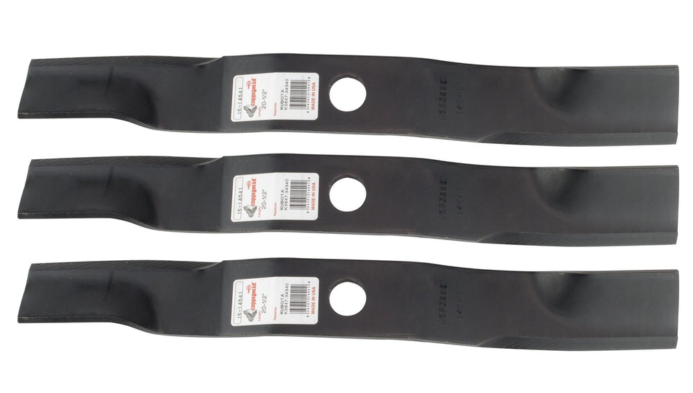 Rotary three-blade pack front view showing compatibility and correct fit