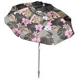 Roxy umbrella front view showing full canopy and shaded area benefit