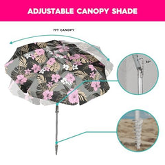 Roxy canopy close-up of UPF50+ fabric texture for sun protection