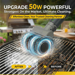 RUDAP stainless steel brush head close-up removing stubborn residue efficiently
