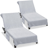 Ruikyhom front view of cover on lounger showing neat fit and comfort