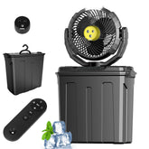 Ruimos front view showing fan and mist for efficient cooling