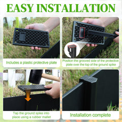 Ruppence enlarged head with protective plate for safer, impact-distributed installation