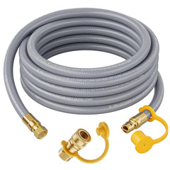 Rushare front view of 24ft gas hose showing full package and length benefit