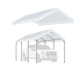 Generic rutile front view showing white 12x20 canopy protecting shelter