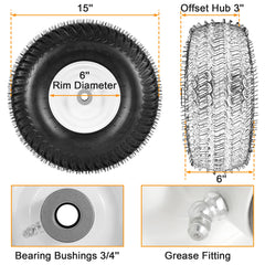 RUTU image of 3 inch offset hub and 3/4 inch bushing for proper fit