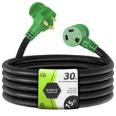 RVMATE front packaging showing 30A 15ft cord and specifications for confident buying