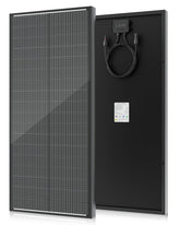 Rvpozwer front view of 100W panel showing compact design and high output