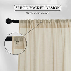 RYB HOME close-up of faux linen texture highlighting natural look and durability