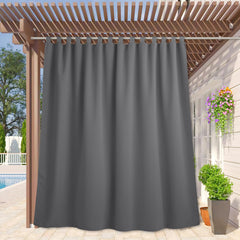 RYB HOME full grey panel hanging on patio showing complete coverage benefit