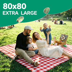 RYCHIC fully spread beach mat seating four to eight people