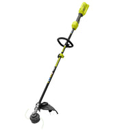 RYOBI front view of 40V 15-inch trimmer highlighting compact design and power