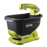RYOBI OSS1800 front view showing compact spreader and 4L hopper benefit of easy handling