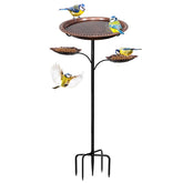 RZCWOT front view showing 37 inch bird bath attracting birds