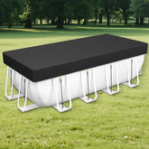 Safana front view of rectangular pool cover showing full fit and protection