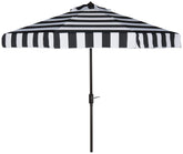 SAFAVIEH Elsa front view showing black-and-white striped canopy for elegant shade