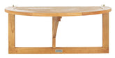 SAFAVIEH Owens front view showing half-moon teak shelf and clean profile for saving space