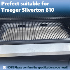 SafBbcue liner installed in Traeger Silverton 810 tray for easier cleanup