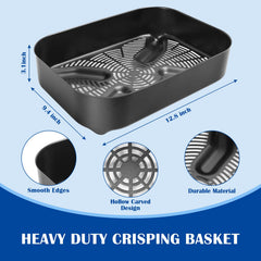 SafBbcue basket perforation closeup highlighting airflow and faster crisping