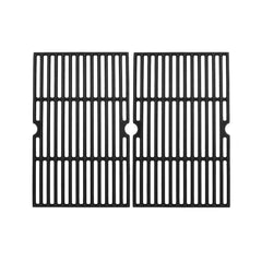 SafBbcue front view of cast iron grates showing full coverage and easy replacement
