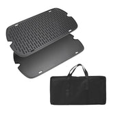 SafBbcue front view griddle showing full-size fit and durable build