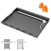 SafBbcue griddle front view showing full cooking surface and fit