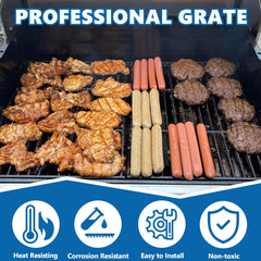 SafBbcue grates installed in Royal Gourmet grill for consistent heat