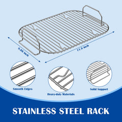 SafBbcue smoke rack front view showing sturdy steel and even smoke access