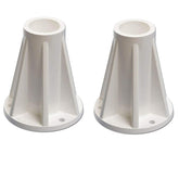 SAFTRON front view of two white bases showing durable mounting benefit