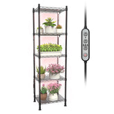 sagrynfp front view of 5-tier stand showing organized indoor plants and space-saving benefit