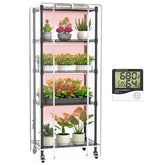 sagrynfp front view showing compact 5-tier cabinet and organized plants