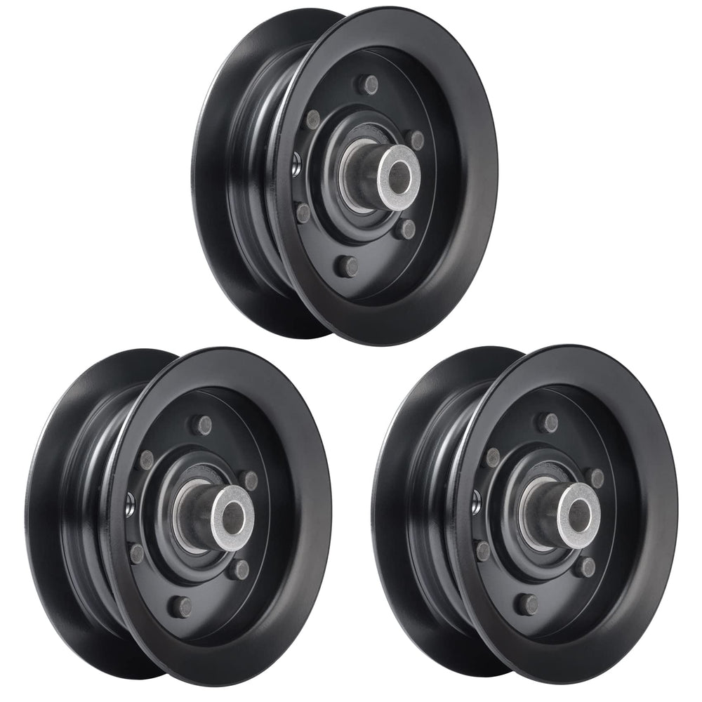 Saiyugty front view of 3-pack pulleys showing contents and compatibility benefiting quick identification