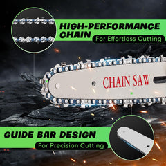 Saker chainsaw held in hand demonstrating lightweight 2.5 lb control