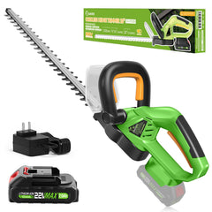 Saker front view of trimmer showing 20-inch blade and compact body for clean cuts