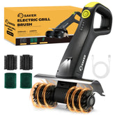 Saker front product angle showing cordless brush and LED for fast cleaning