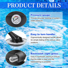 salangid valve pressure gauge closeup allowing quick monitoring of filter pressure