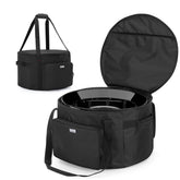samdew front view of bag showing secure fit and protection